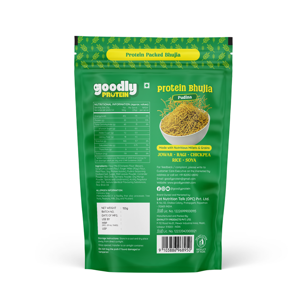 Goodly protein pudina bhujia